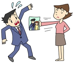 浮気調査を旦那に見せる